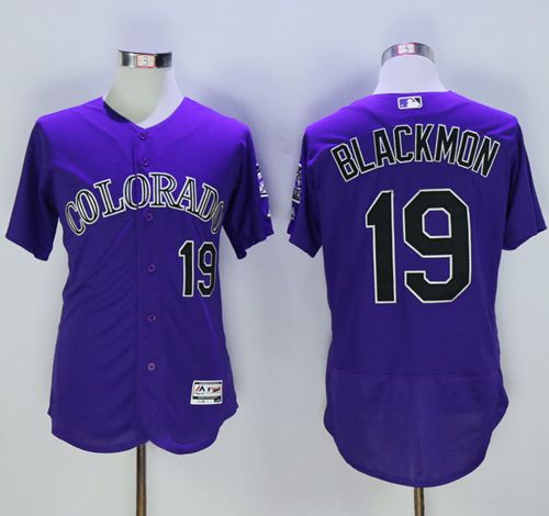 Rockies #19 Charlie Blackmon Purple Flexbase Authentic Collection Stitched MLB Jersey
